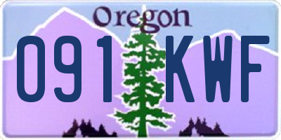 OR license plate 091KWF