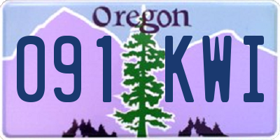 OR license plate 091KWI