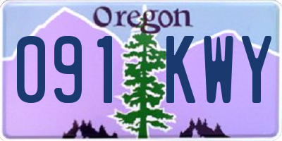 OR license plate 091KWY