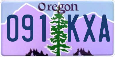 OR license plate 091KXA