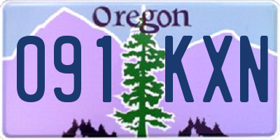 OR license plate 091KXN