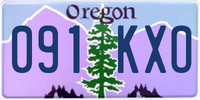 OR license plate 091KXO