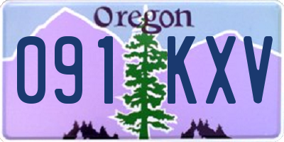 OR license plate 091KXV