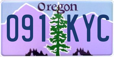 OR license plate 091KYC