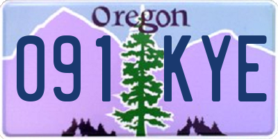 OR license plate 091KYE