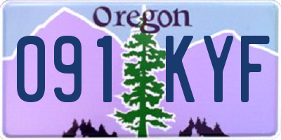 OR license plate 091KYF