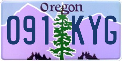 OR license plate 091KYG