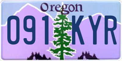 OR license plate 091KYR