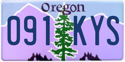 OR license plate 091KYS