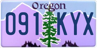 OR license plate 091KYX