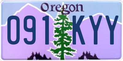 OR license plate 091KYY
