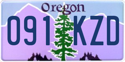 OR license plate 091KZD