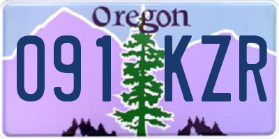 OR license plate 091KZR