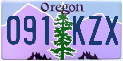 OR license plate 091KZX