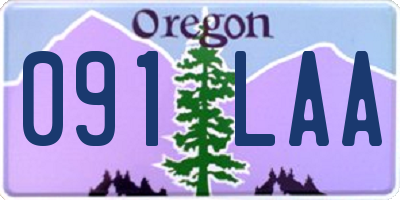 OR license plate 091LAA