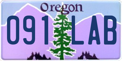 OR license plate 091LAB