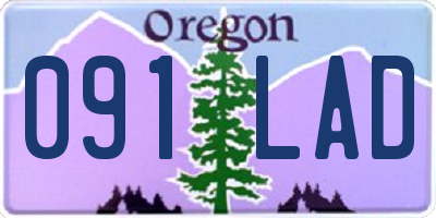 OR license plate 091LAD
