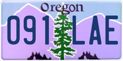 OR license plate 091LAE