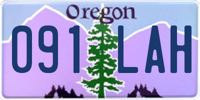 OR license plate 091LAH