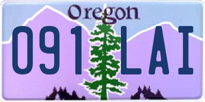 OR license plate 091LAI