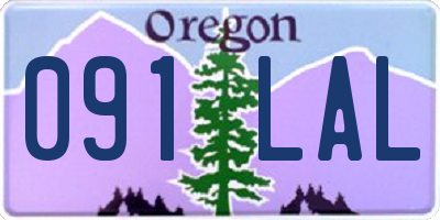 OR license plate 091LAL