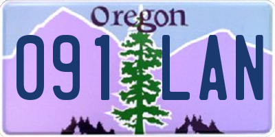 OR license plate 091LAN