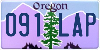 OR license plate 091LAP