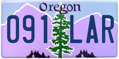 OR license plate 091LAR