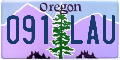 OR license plate 091LAU