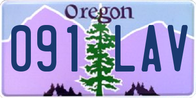 OR license plate 091LAV