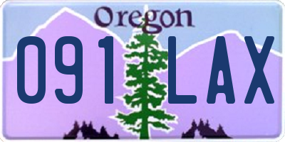 OR license plate 091LAX