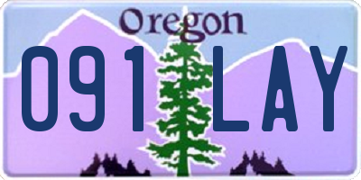 OR license plate 091LAY