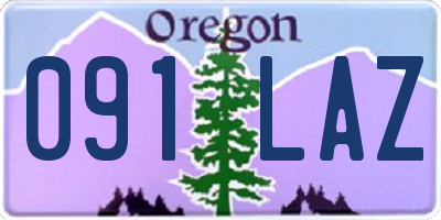 OR license plate 091LAZ
