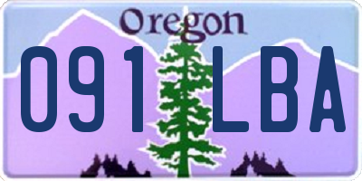 OR license plate 091LBA