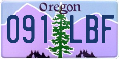 OR license plate 091LBF