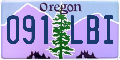 OR license plate 091LBI