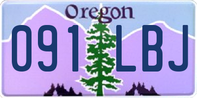 OR license plate 091LBJ