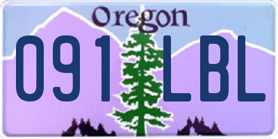 OR license plate 091LBL