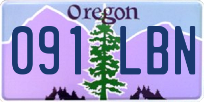 OR license plate 091LBN