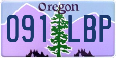 OR license plate 091LBP