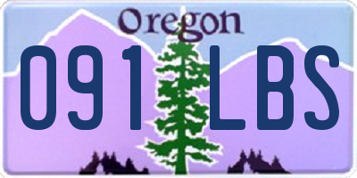 OR license plate 091LBS