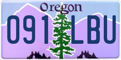 OR license plate 091LBU