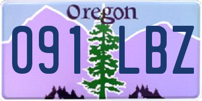 OR license plate 091LBZ