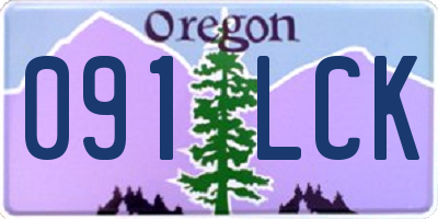 OR license plate 091LCK