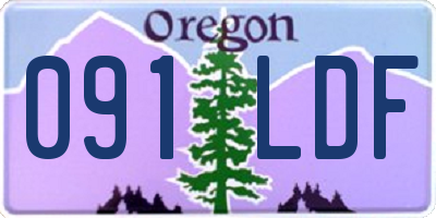 OR license plate 091LDF