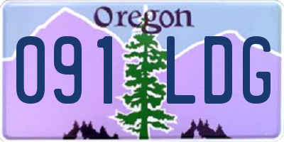 OR license plate 091LDG