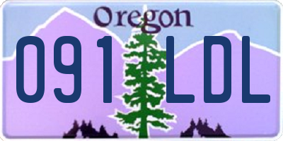 OR license plate 091LDL