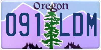 OR license plate 091LDM