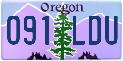 OR license plate 091LDU