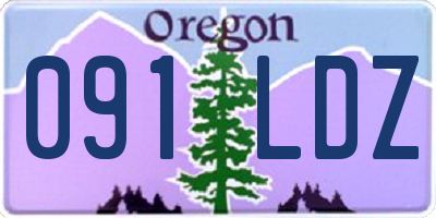 OR license plate 091LDZ